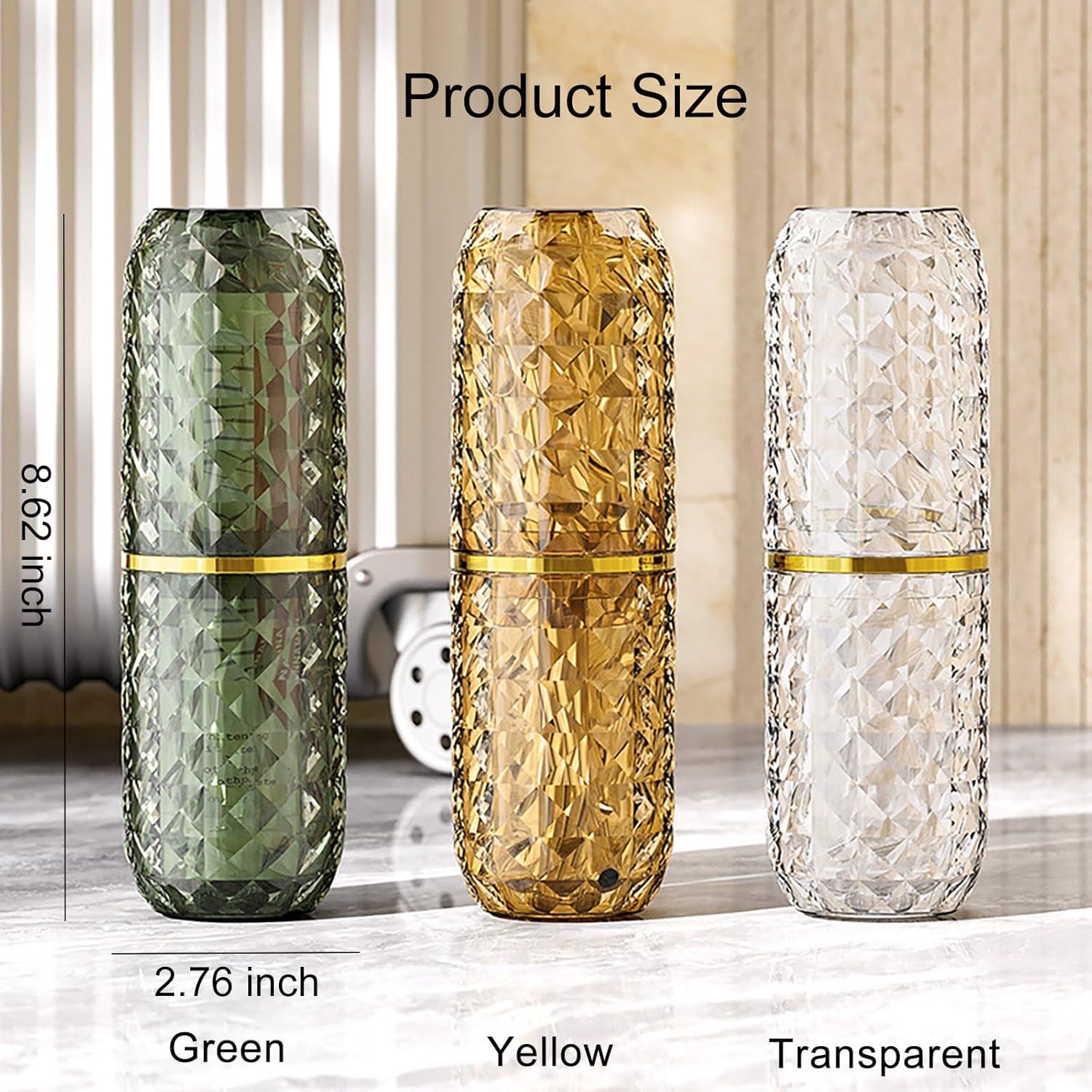 Estuche de Cepillo de Dientes de Viaje FQDGTFA Transparente