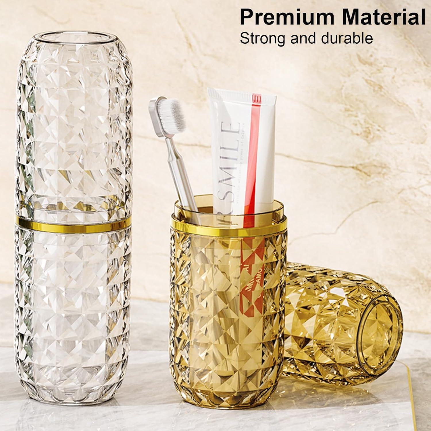 Estuche de Cepillo de Dientes de Viaje FQDGTFA Transparente