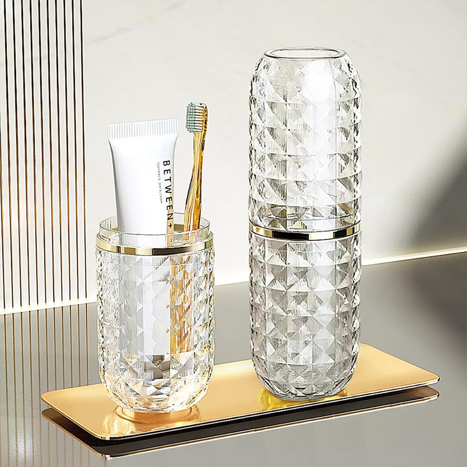 Estuche de Cepillo de Dientes de Viaje FQDGTFA Transparente