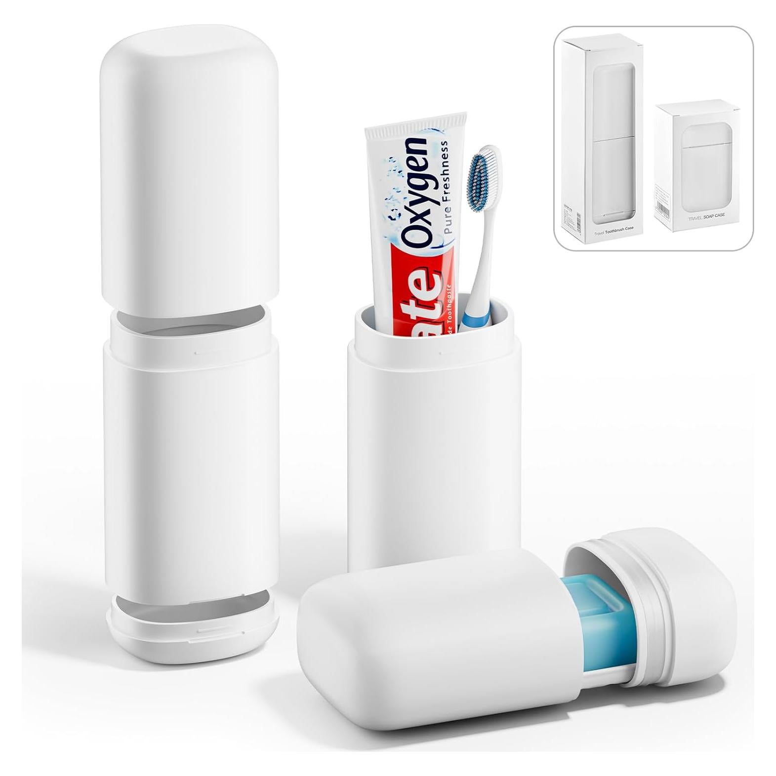 Estuche de Jabón y Cepillo de Dientes de Viaje Hordely 2 Piezas