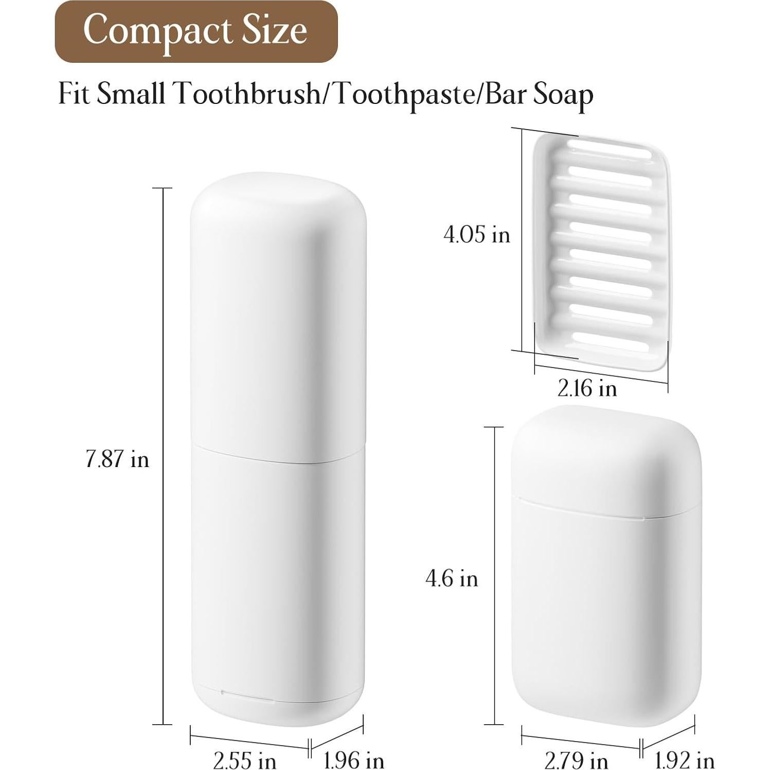 Estuche de Jabón y Cepillo de Dientes de Viaje Hordely 2 Piezas