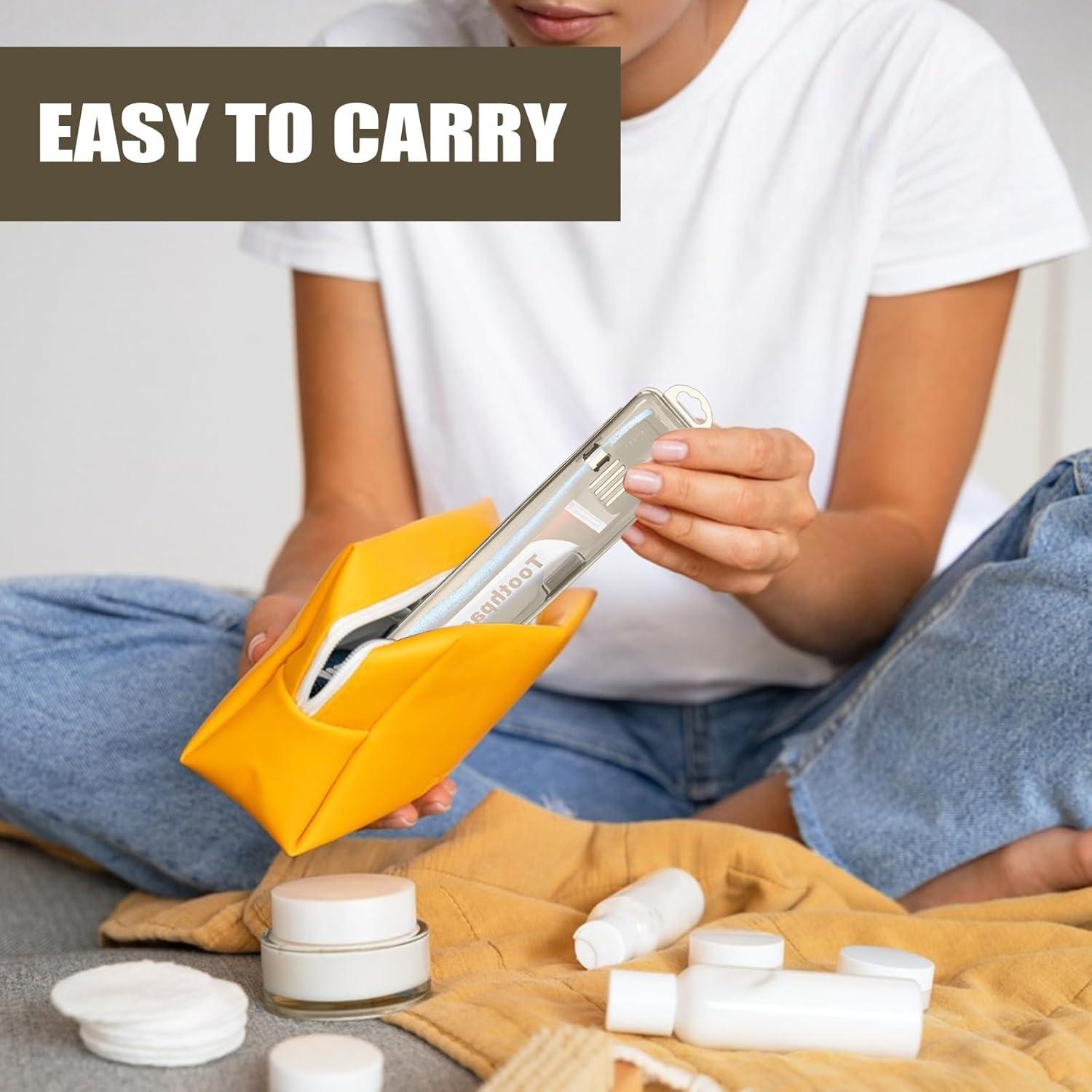 Estuche de Viaje para Cepillo de Dientes - 3 Piezas Negro