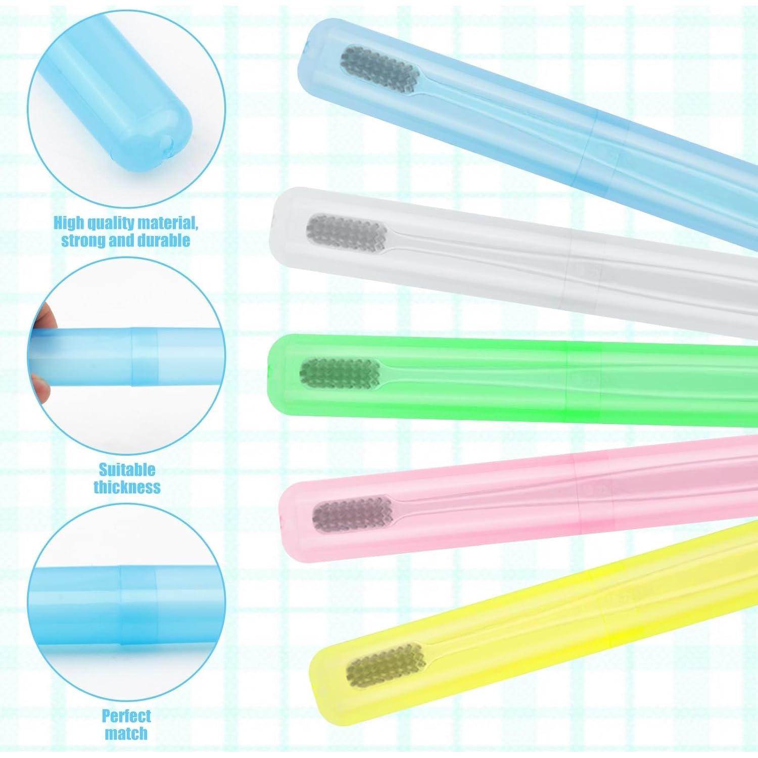 Estuche de Cepillo de Dientes de Viaje 10 Pcs Plástico 5 Colores