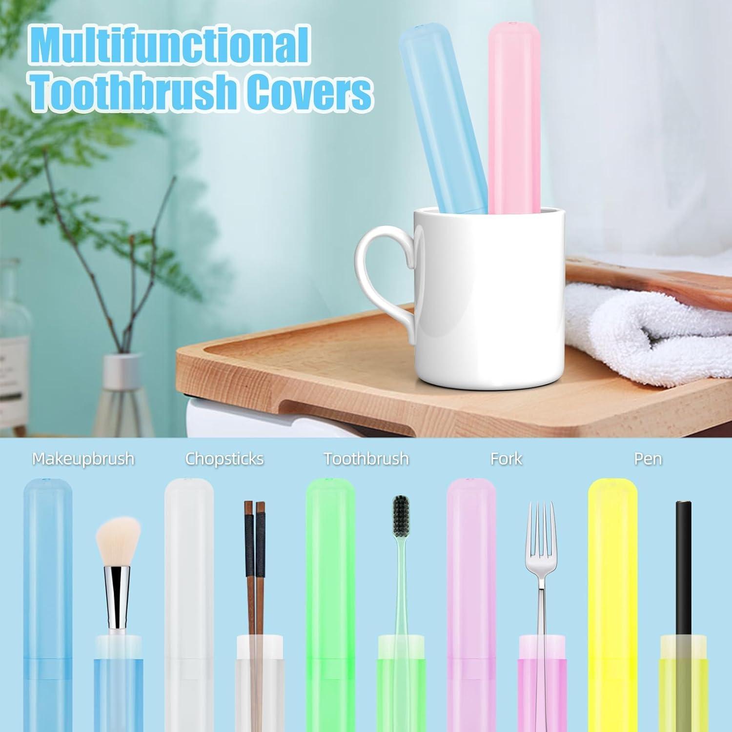 Estuche de Cepillo de Dientes de Viaje 10 Pcs Plástico 5 Colores