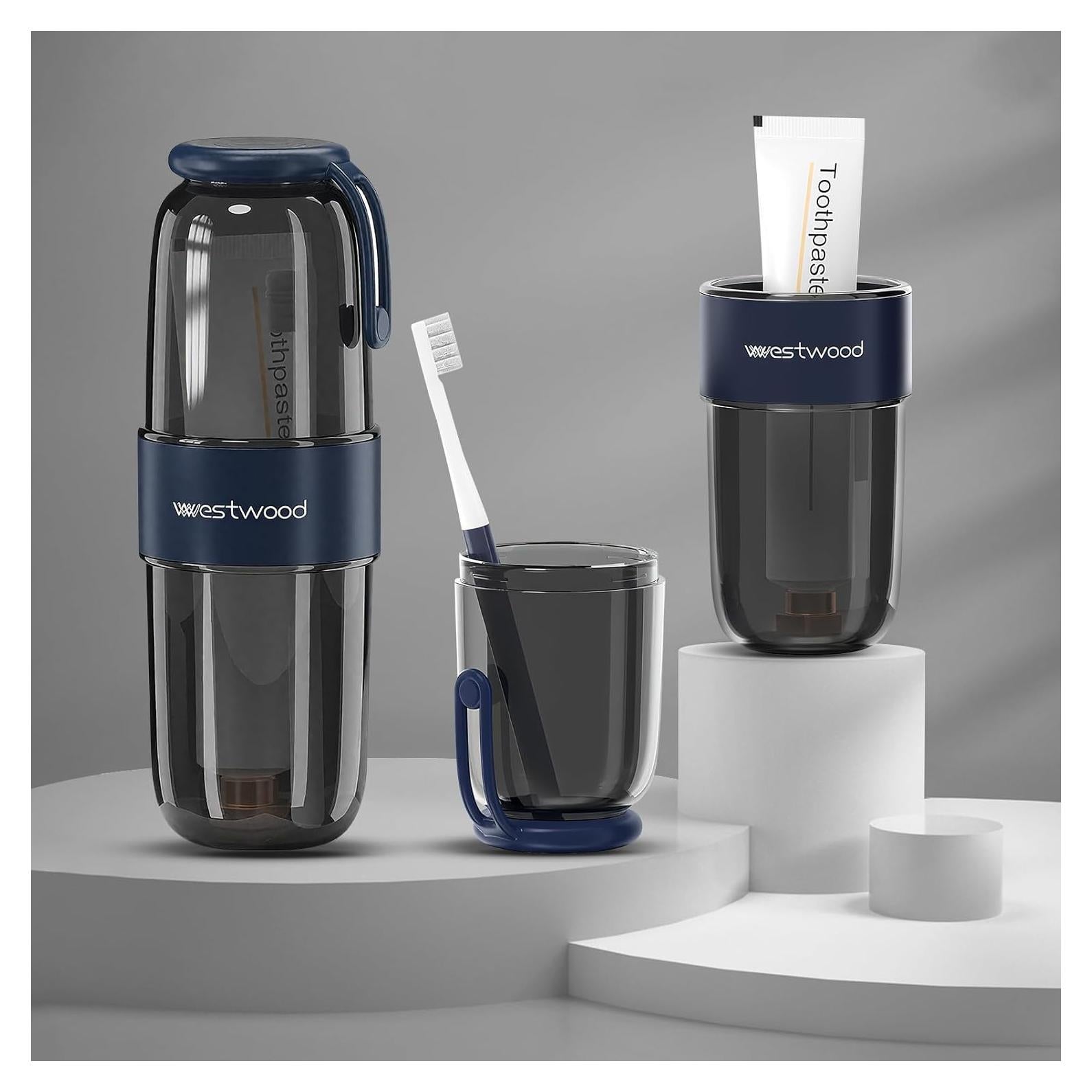 Estuche de viaje para cepillo de dientes Stylitzy negro 20.3cm