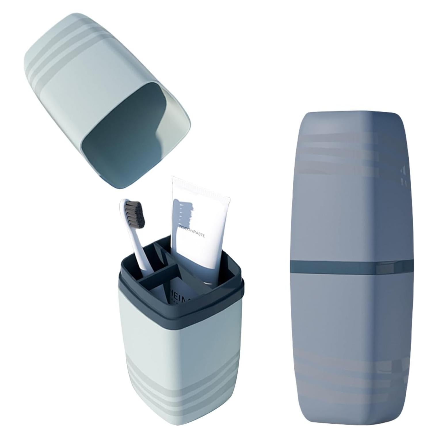 Estuche de Cepillo de Dientes de Viaje Vyooxcy Azul 2PCS