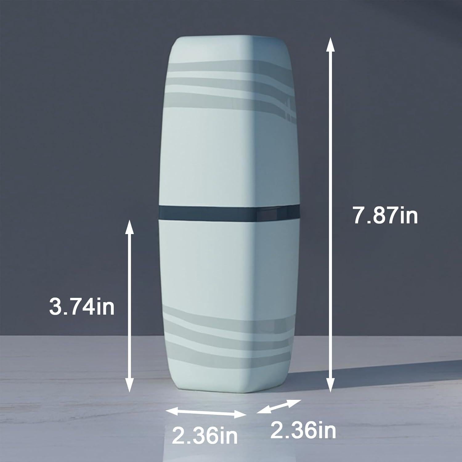 Estuche de Cepillo de Dientes de Viaje Vyooxcy Azul 2PCS