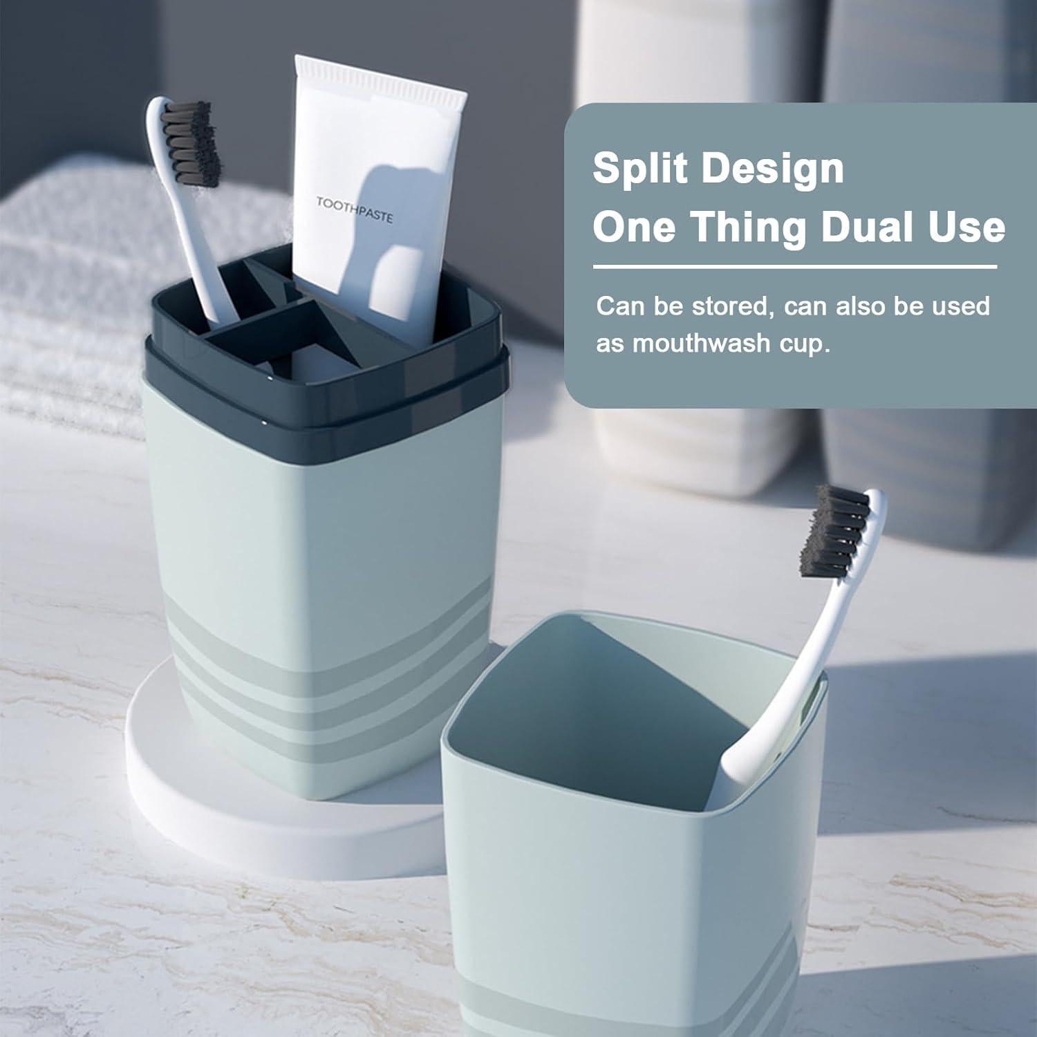 Estuche de Cepillo de Dientes de Viaje Vyooxcy Azul 2PCS