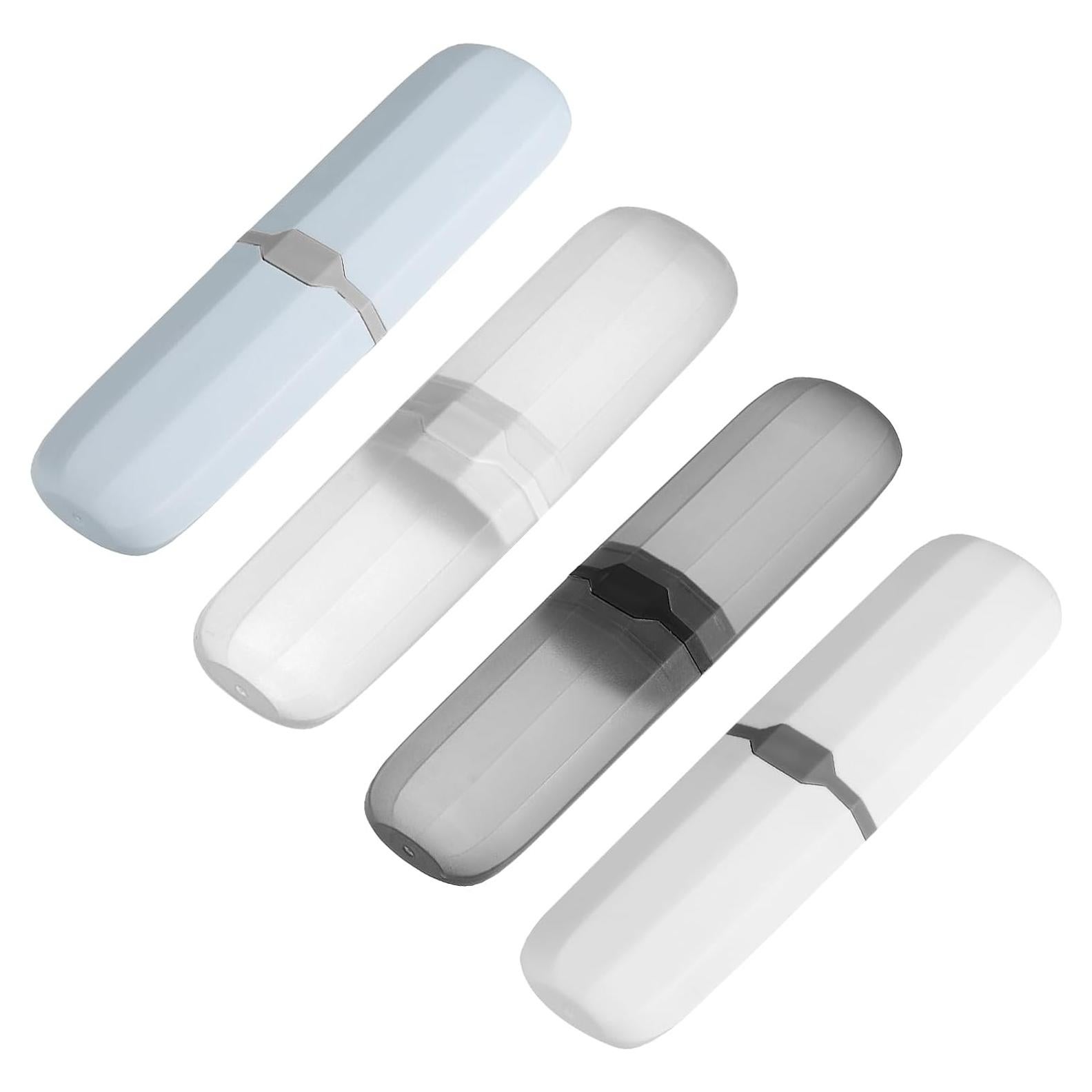 Estuche de Cepillo de Dientes de Viaje uxcell - 4 Piezas 20x5.5 cm