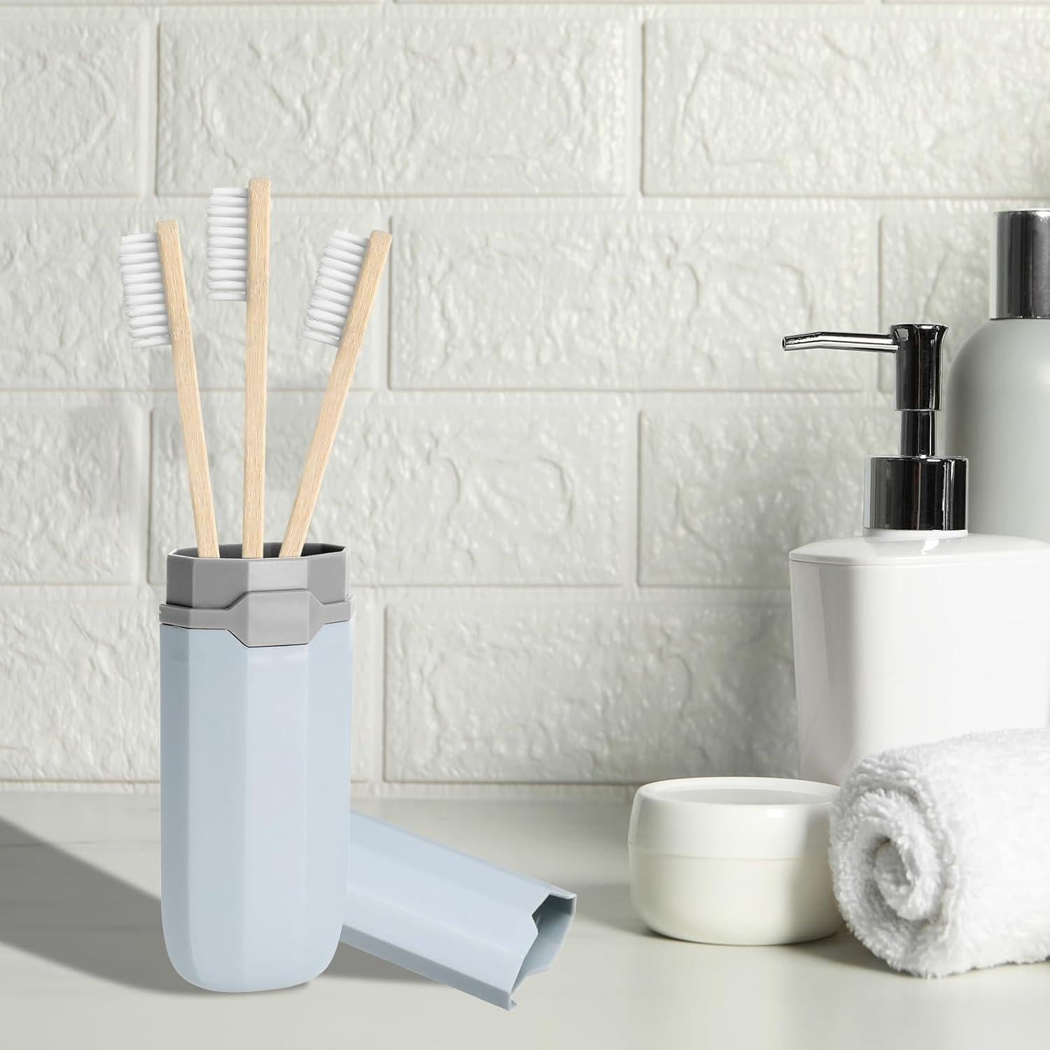 Estuche de Cepillo de Dientes de Viaje uxcell - 4 Piezas 20x5.5 cm