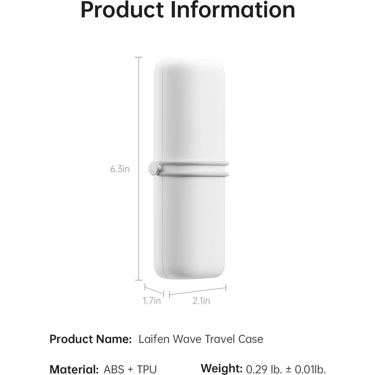 Funda de Viaje Laifen Wave - Higiénica y Ligera, 16x5x4 cm