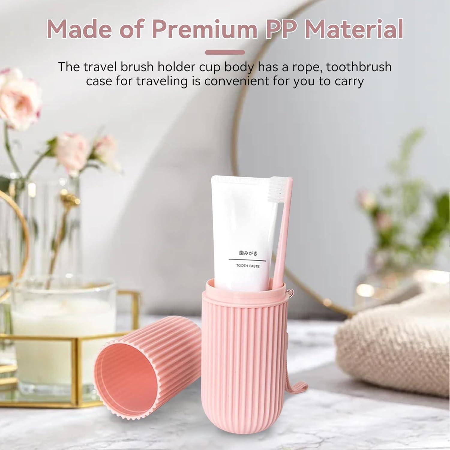 Funda de Cepillo de Dientes Portátil Cyrank Rosa 19.6x6cm