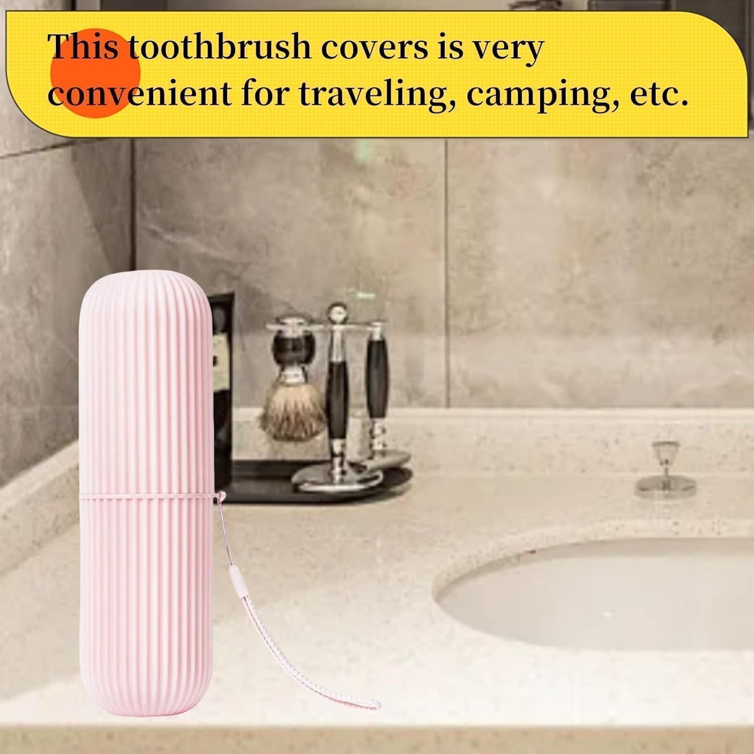 Funda de Cepillo de Dientes Portátil Cyrank Rosa 19.6x6cm