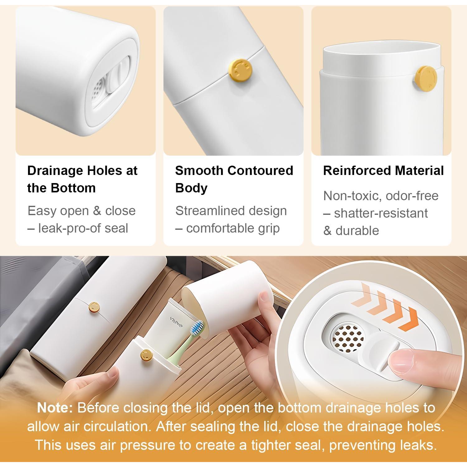 Estuche de Viaje Ventilado EQUNROY para Cepillo de Dientes