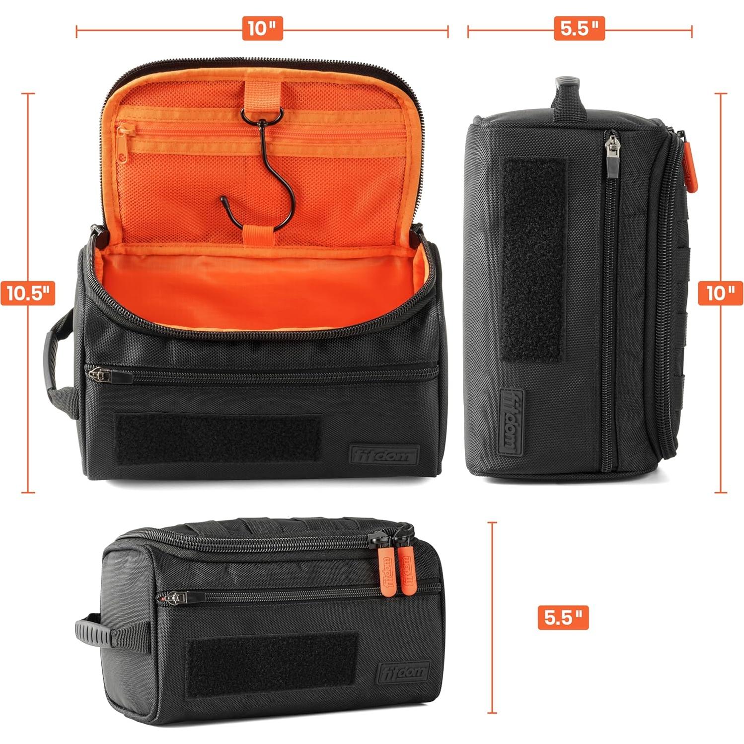 Bolsa de Aseo Colgante Fitdom DK-3 Negra para Viajes