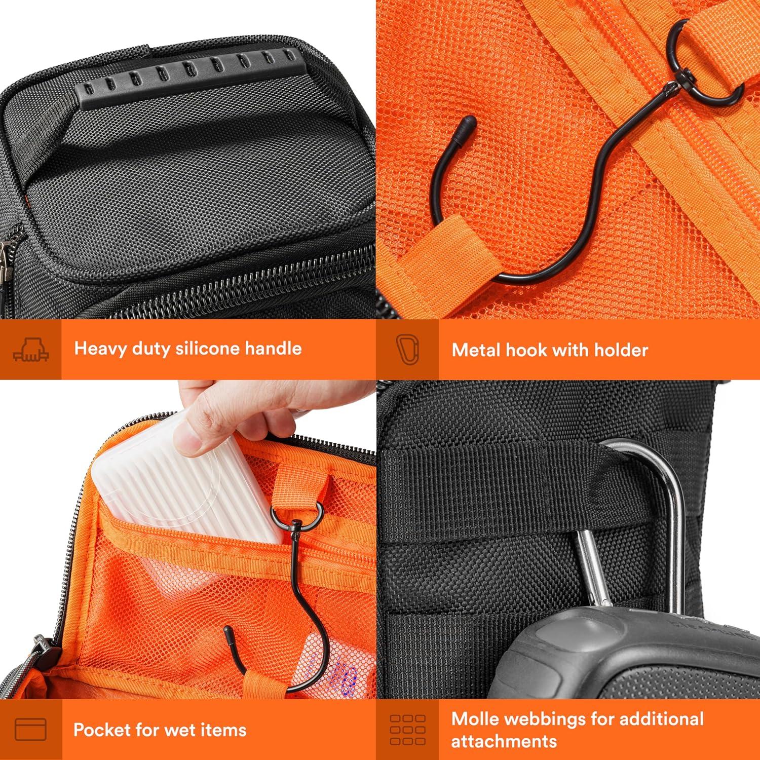 Bolsa de Aseo Colgante Fitdom DK-3 Negra para Viajes