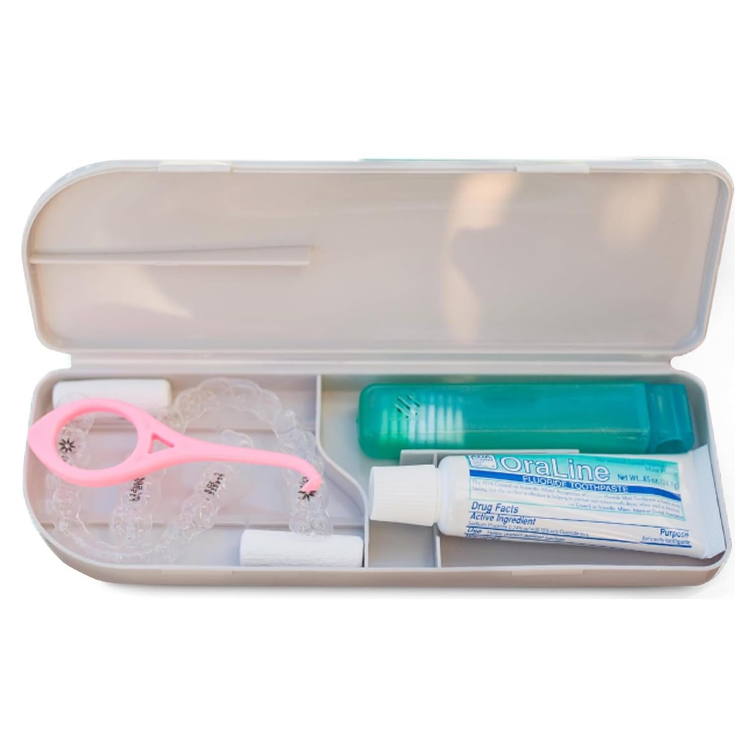 Estuche de Viaje para Retenedor Dental Capsule Rosa Silicona