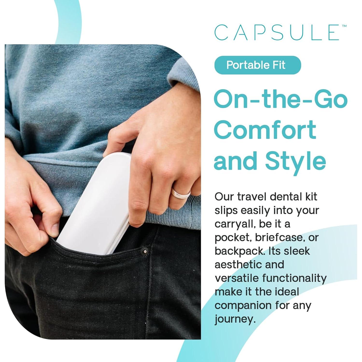 Estuche de Viaje para Retenedor Dental Capsule Rosa Silicona