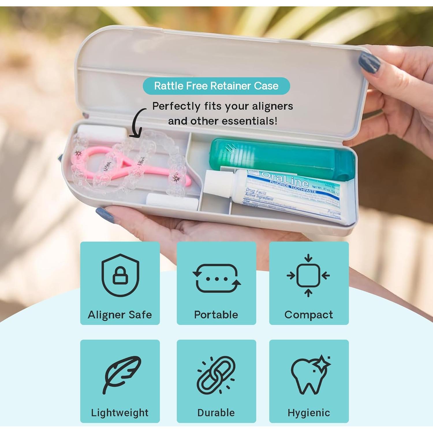 Estuche de Viaje para Retenedor Dental Capsule Rosa Silicona