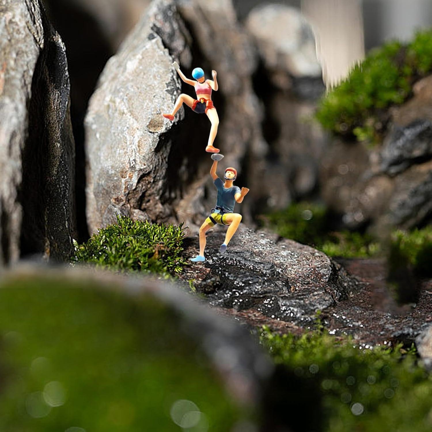 Figuras de Escalada en Roca 1:87 Milageto - 2 Piezas Decorativas