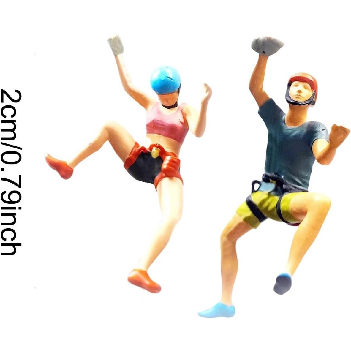 Figuras de Escalada en Roca 1:87 Milageto - 2 Piezas Decorativas