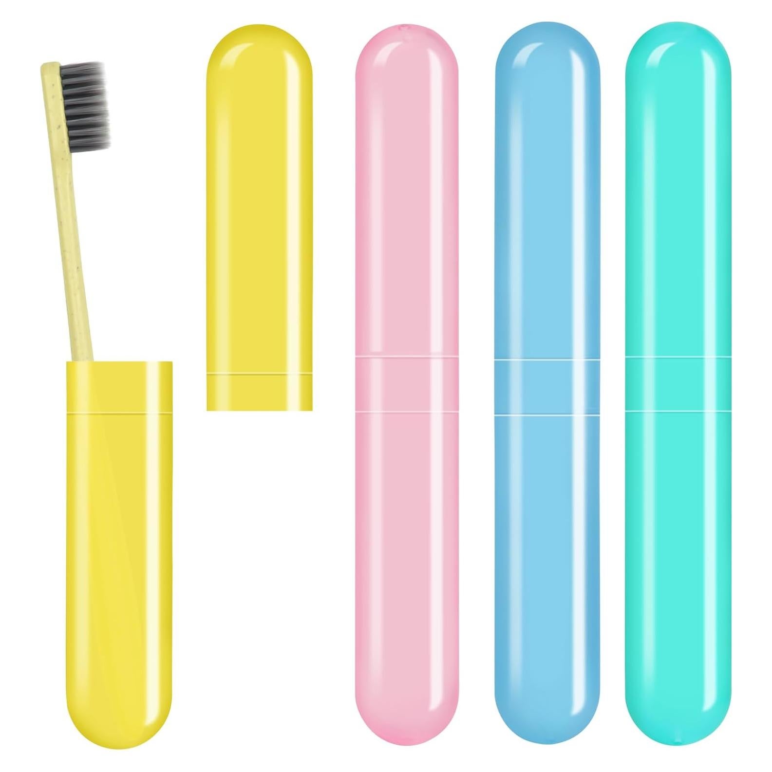 Estuche de Cepillo de Dientes de Viaje Hooqict 4 Piezas