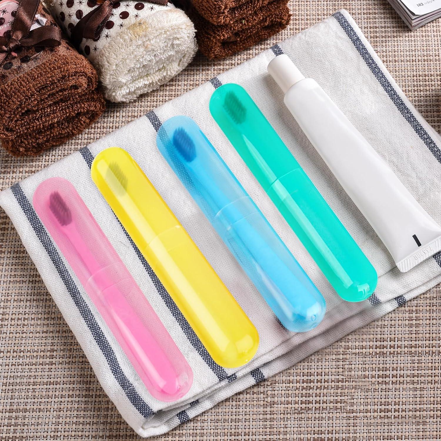 Estuche de Cepillo de Dientes de Viaje Hooqict 4 Piezas