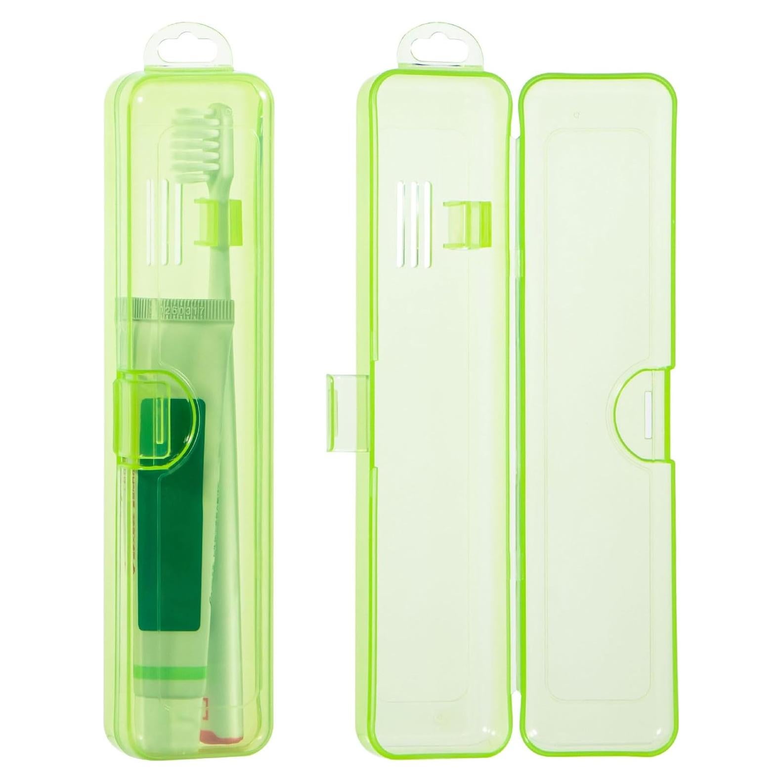 Estuche para Cepillos de Dientes Yeeco Verde Transparente 20x4.7x3 cm