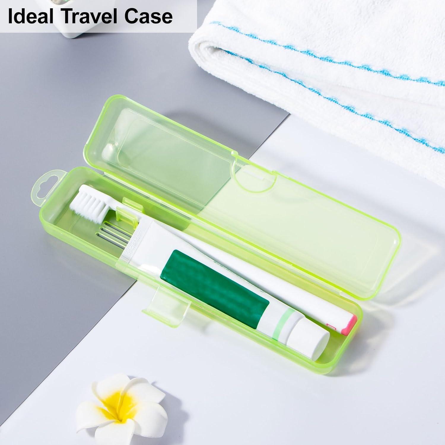 Estuche para Cepillos de Dientes Yeeco Verde Transparente 20x4.7x3 cm