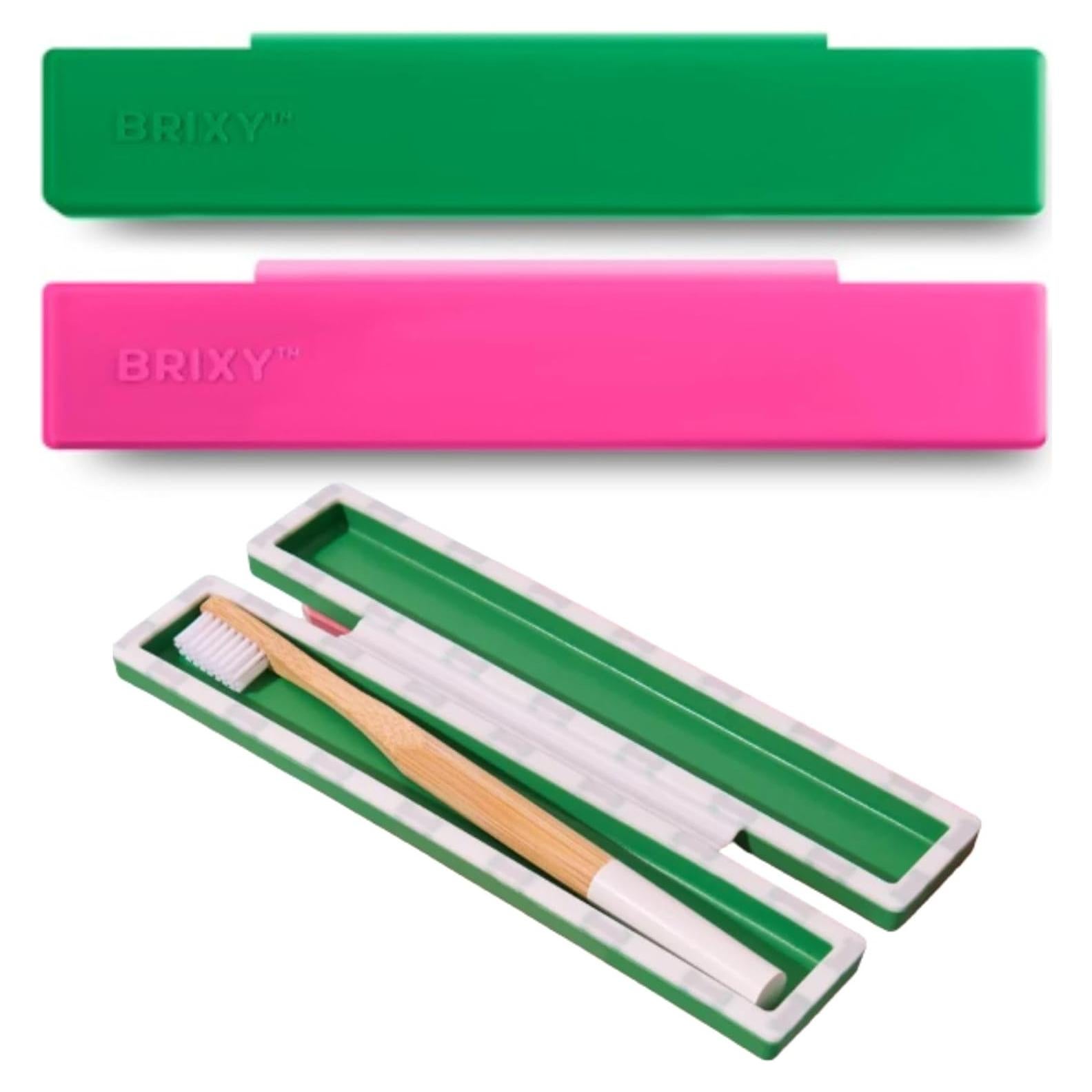 Set de 2 Estuches de Viaje BRIXY para Cepillos de Dientes
