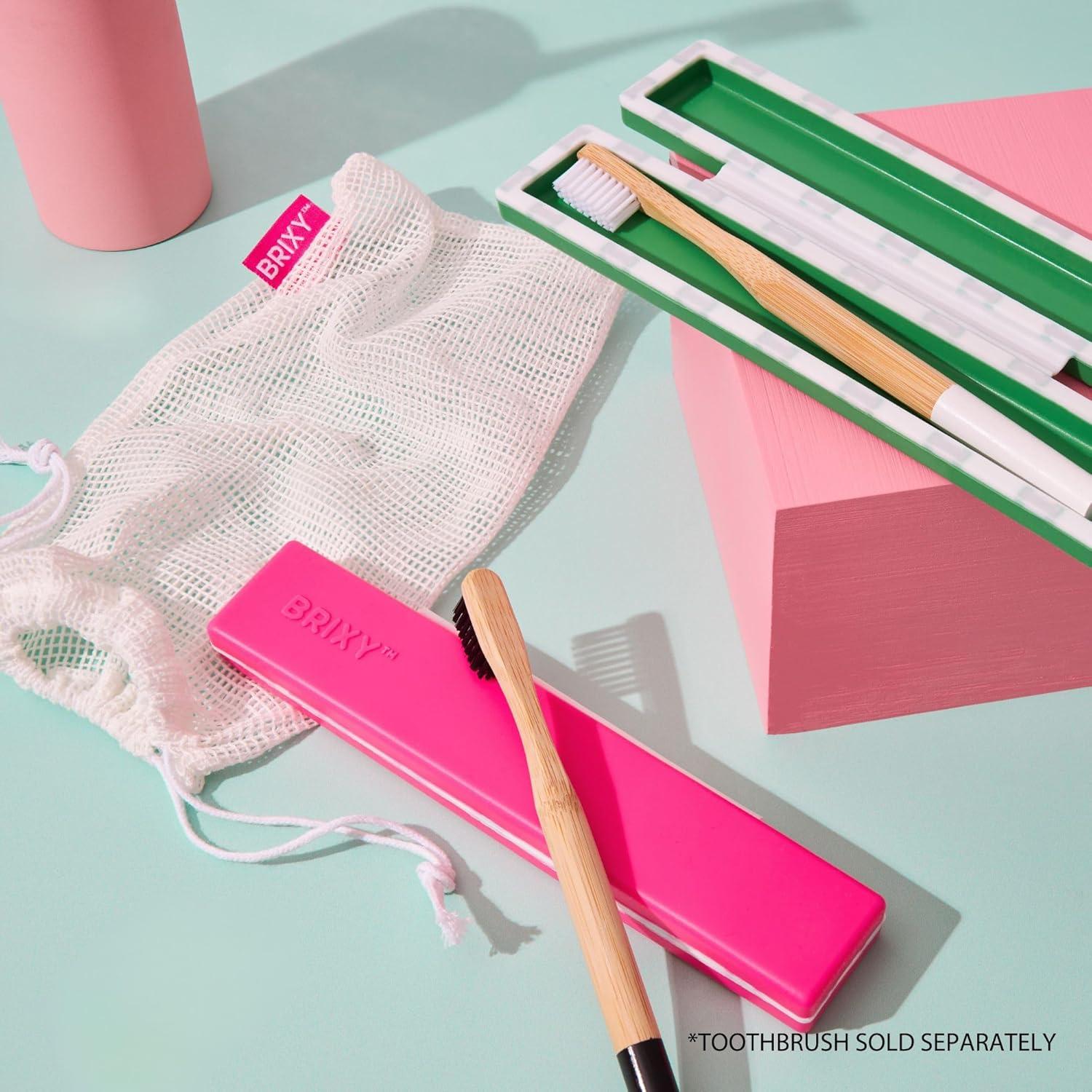 Set de 2 Estuches de Viaje BRIXY para Cepillos de Dientes