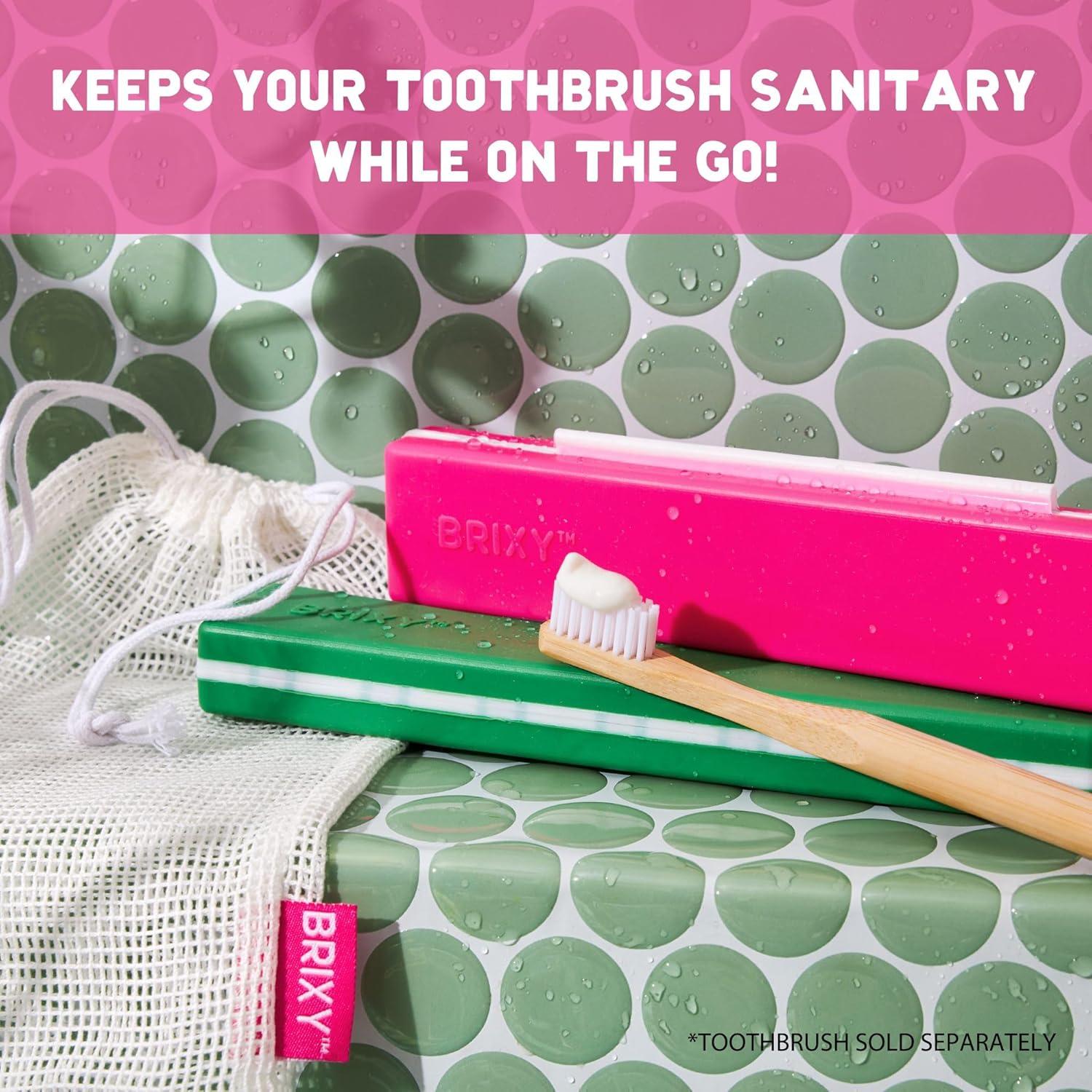 Set de 2 Estuches de Viaje BRIXY para Cepillos de Dientes