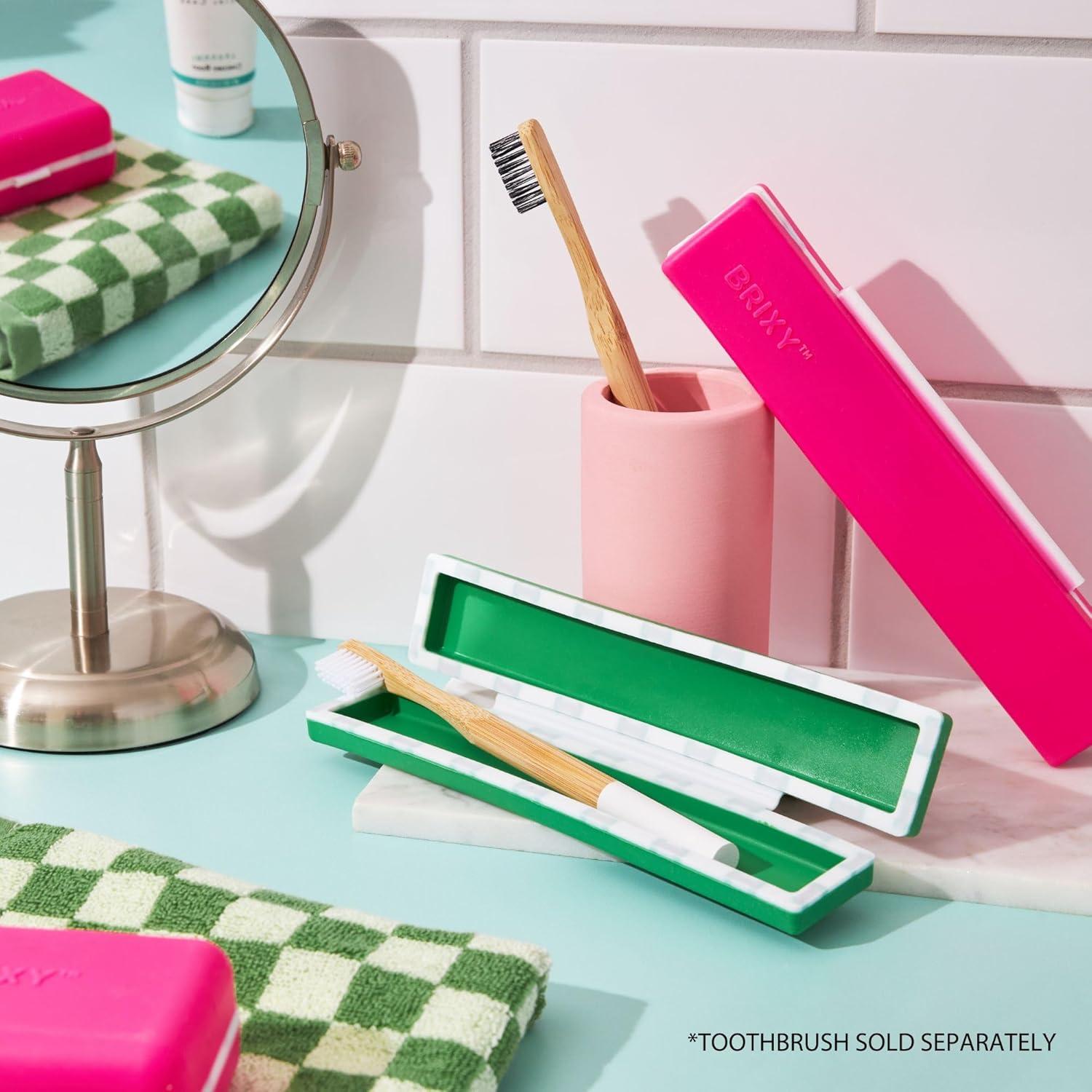 Set de 2 Estuches de Viaje BRIXY para Cepillos de Dientes