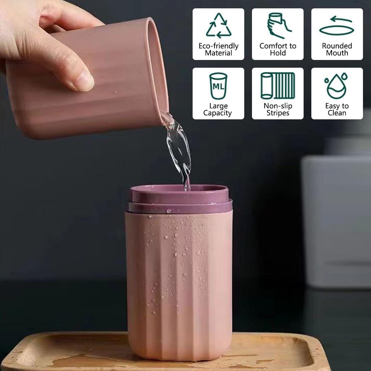 Estuche Portátil para Cepillo de Dientes YINPIXUS - 2 Piezas Rosa y Azul