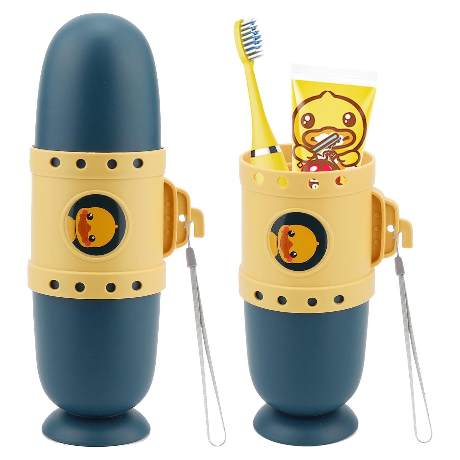 Funda de Cepillo de Dientes Pwsap Azul 3 en 1 para Viaje