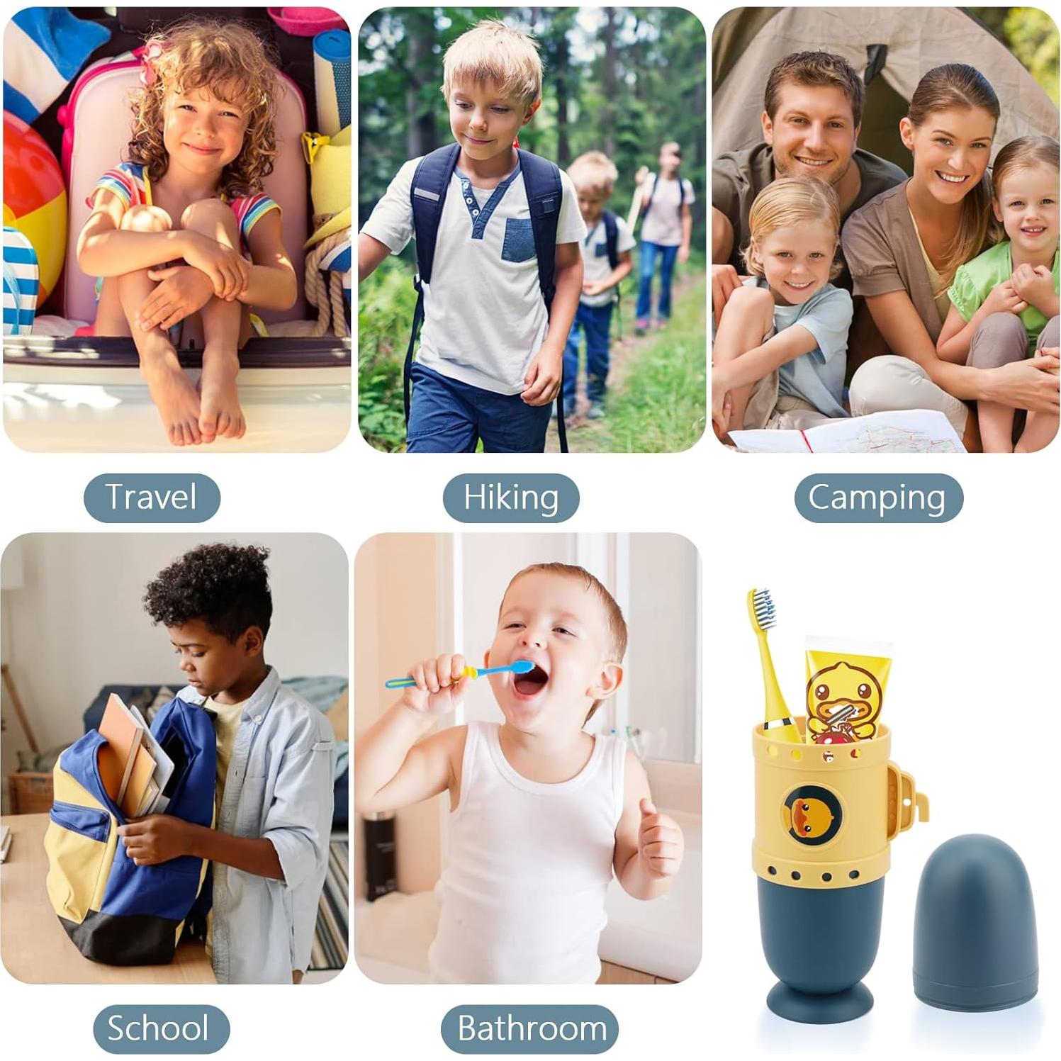 Funda de Cepillo de Dientes Pwsap Azul 3 en 1 para Viaje