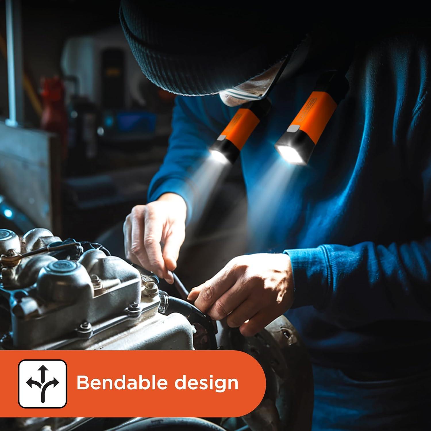 Luz de Lectura LED BLACK+DECKER 200 Lúmenes Cuello Flexible