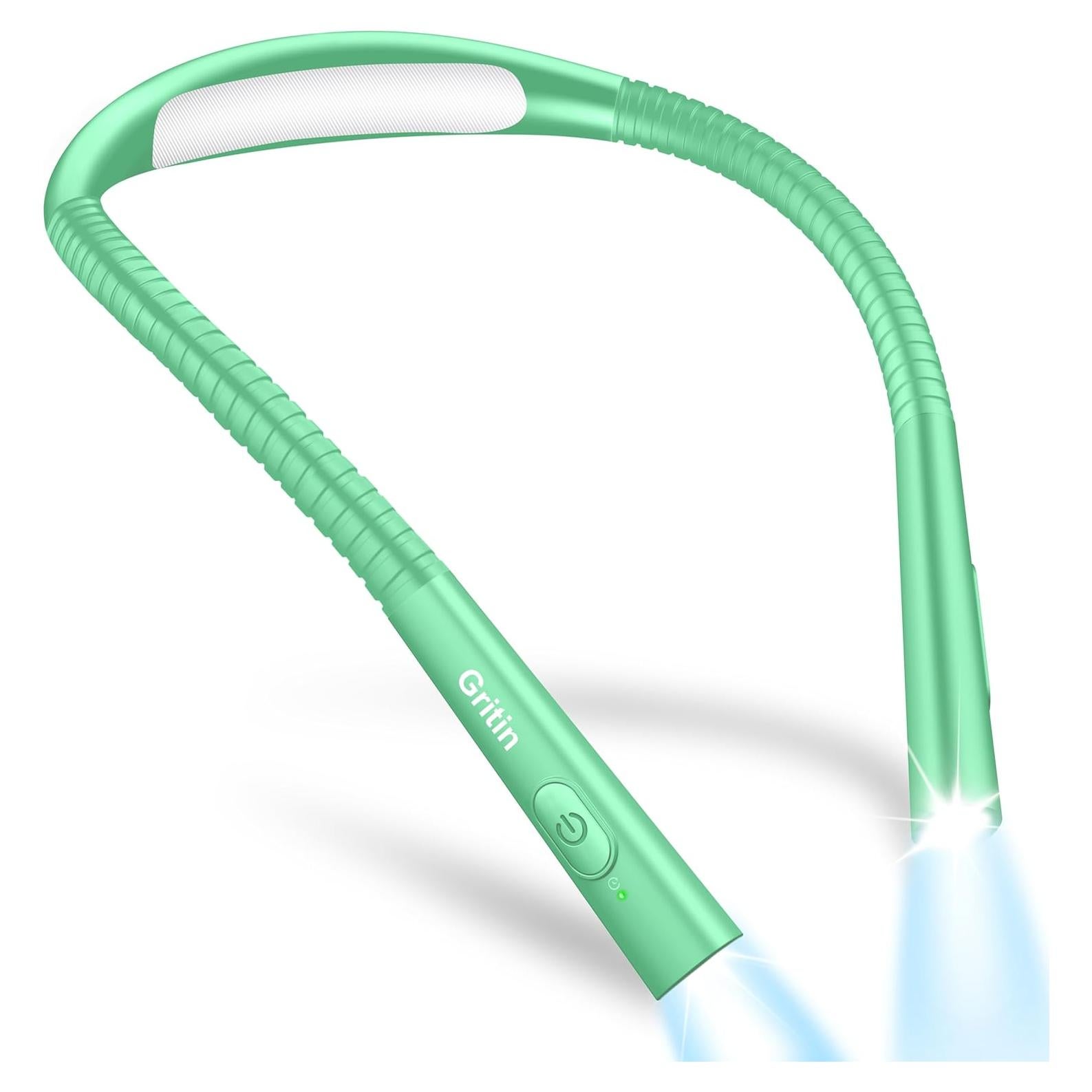 Luz de Cuello Recargable Gritin para Leer - 4 Colores, 5 Brillos
