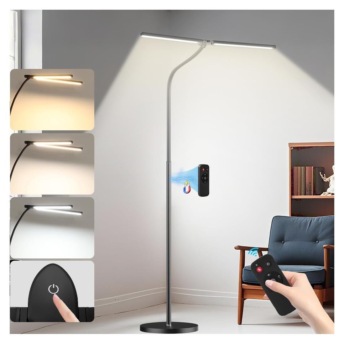 Lámpara de Pie LED StarMoitic 24W 2400LM Doble Cabeza