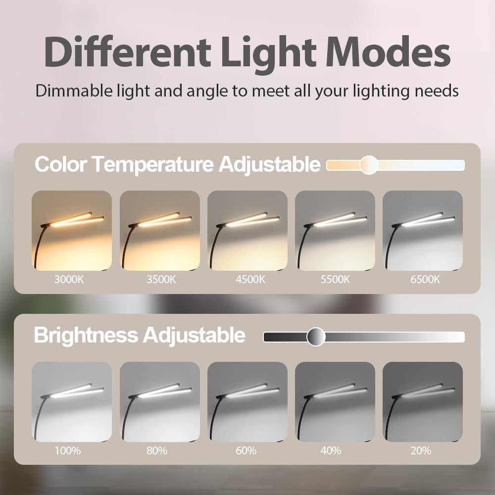 Lámpara de Pie LED StarMoitic 24W 2400LM Doble Cabeza