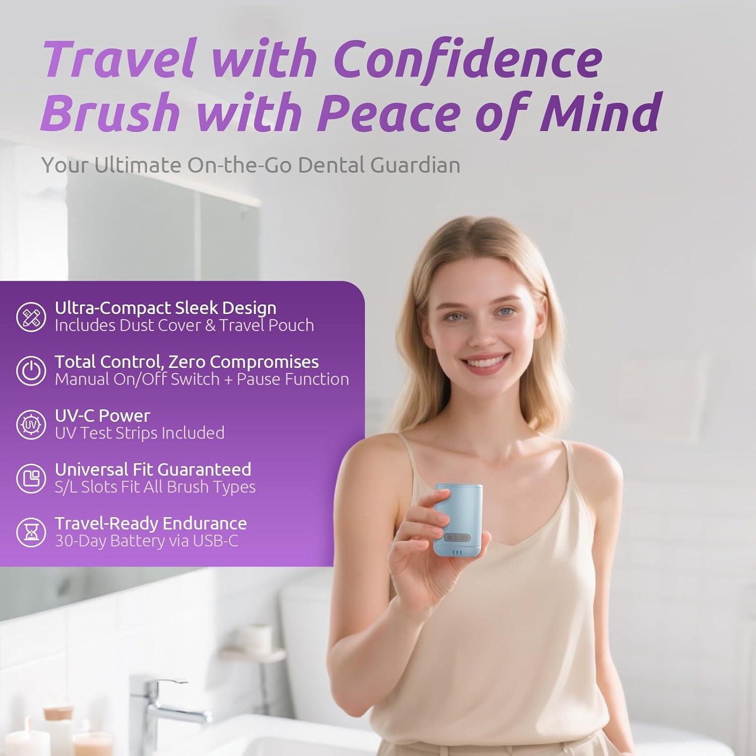 Soporte de Cepillo de Dientes UV Astinphere STB Azul 4x6cm