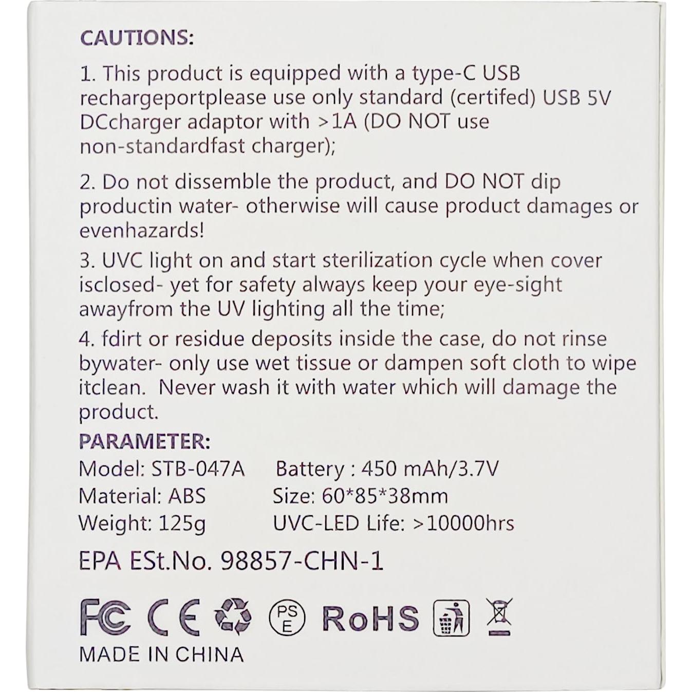 Desinfectante y Soporte para Cepillos de Dientes TYPLFH