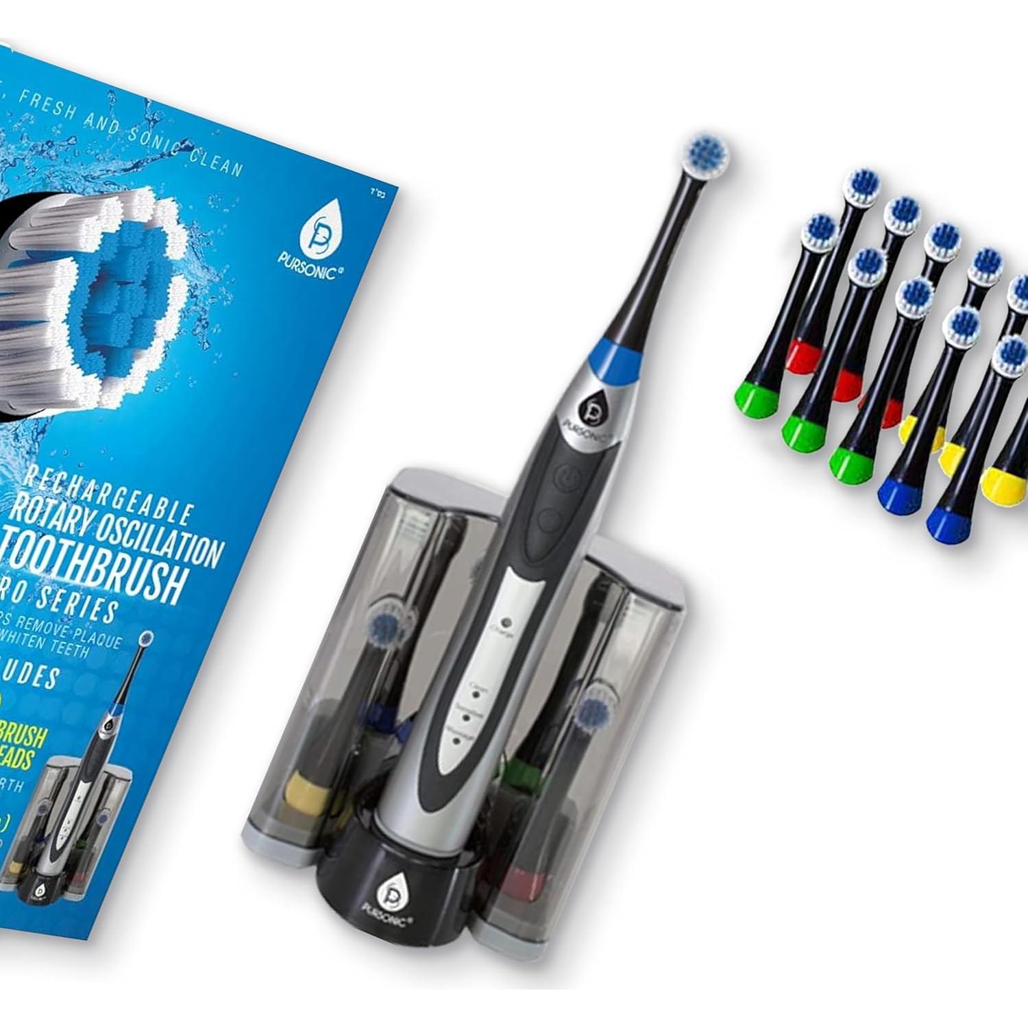 Cepillo de Dientes Eléctrico Pursonic S330 Recargable 12 Cabezas