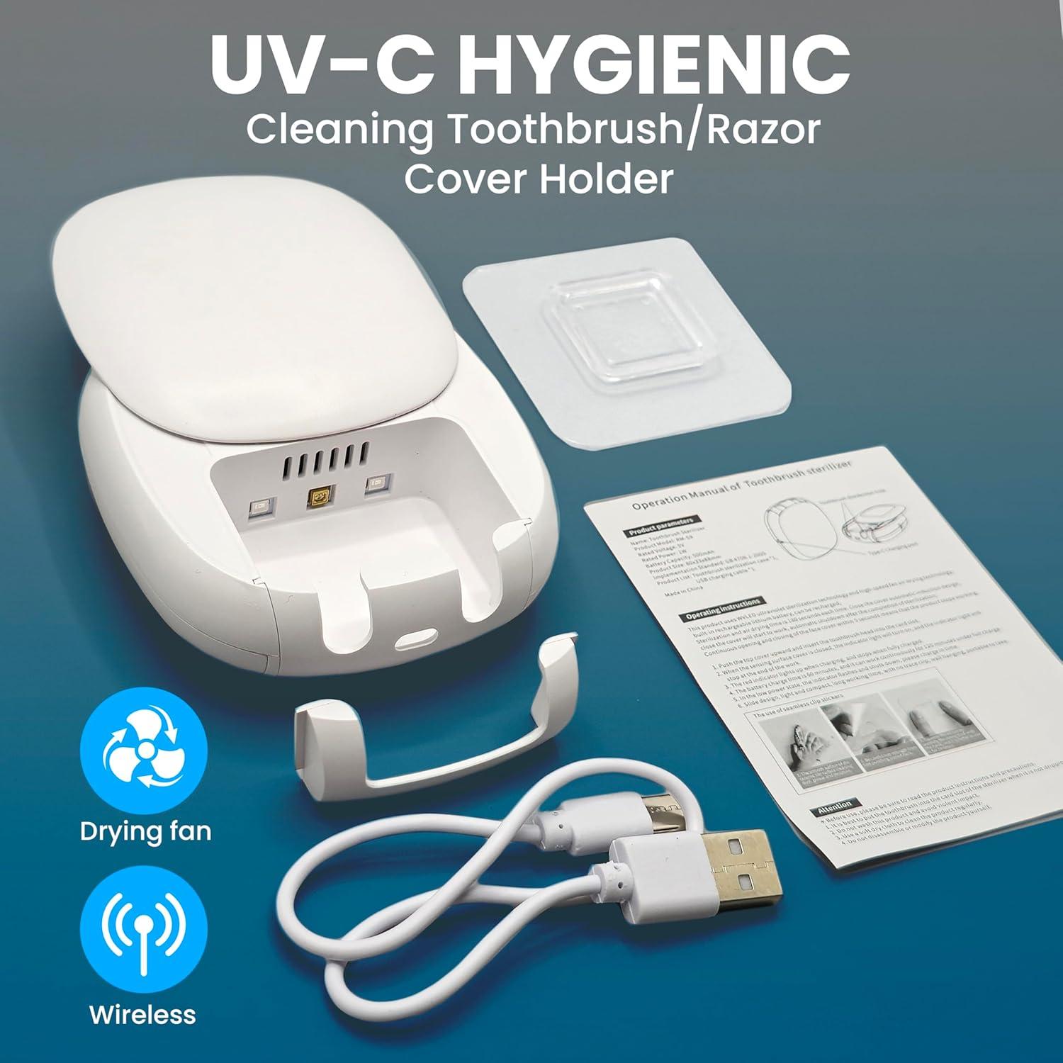 Soporte de limpieza UV-C Palenic para cepillo y rasuradora