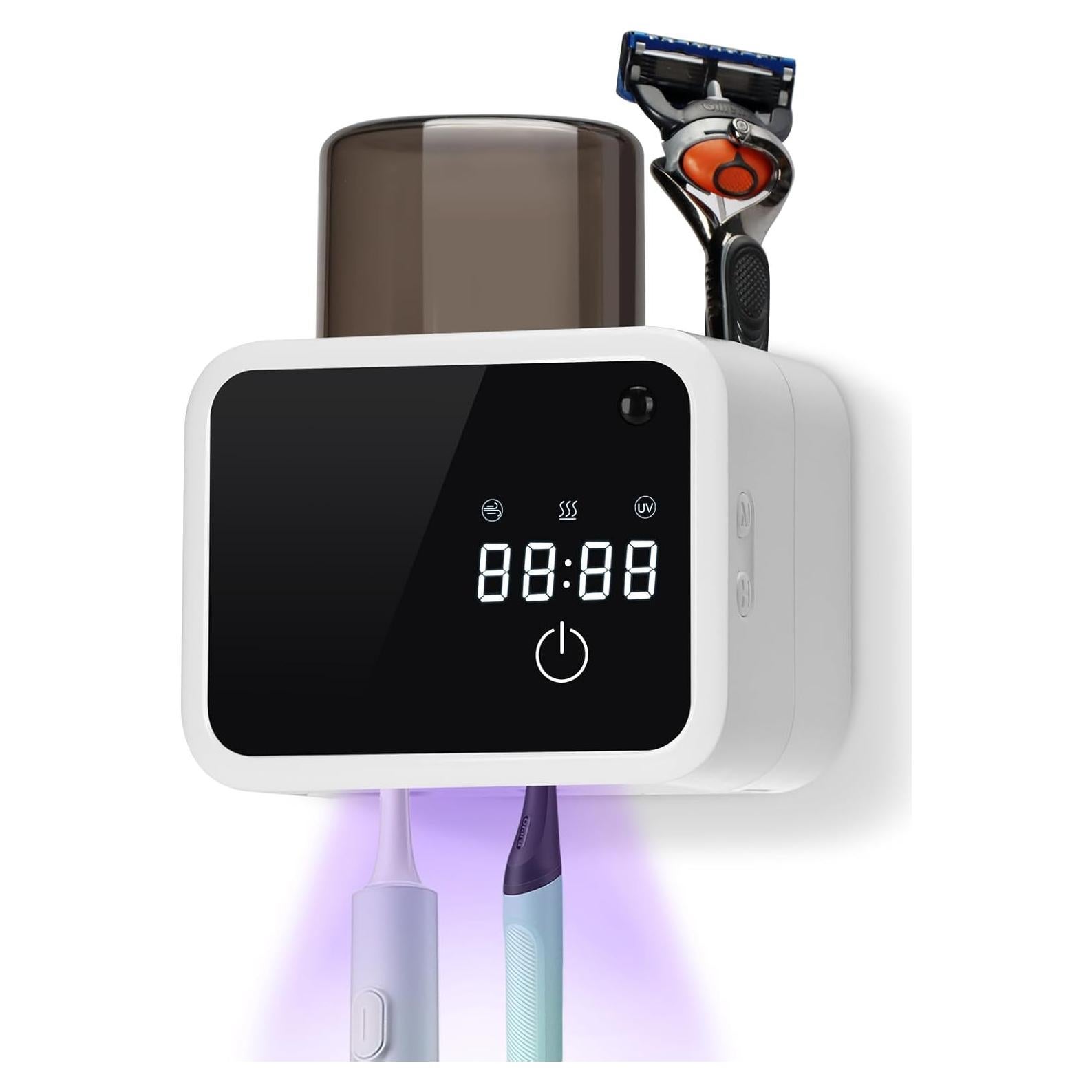 Soporte de cepillos de dientes Glowivize montado en pared con UV