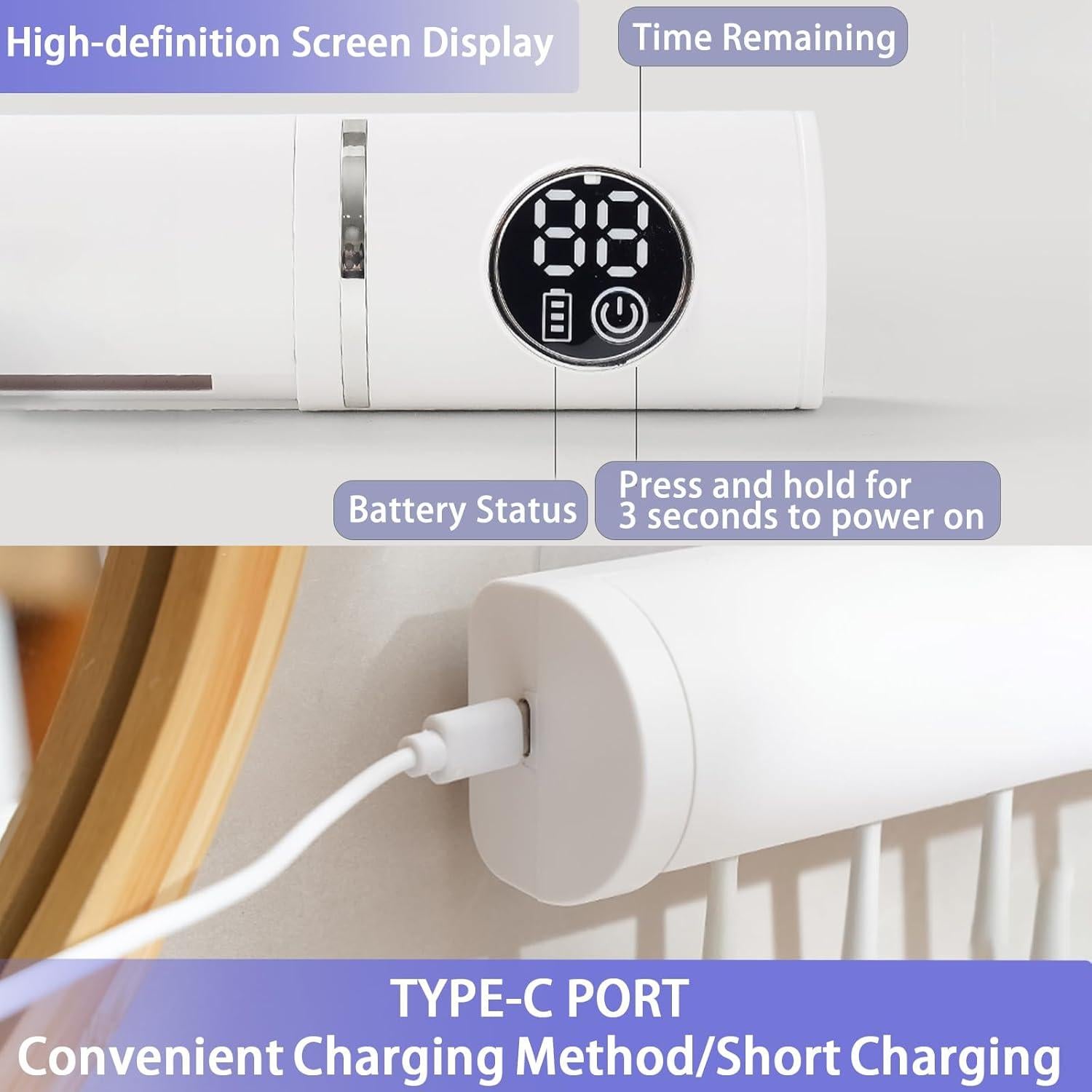 Soporte para Cepillos de Dientes Wekity Blanco con Limpieza Inteligente