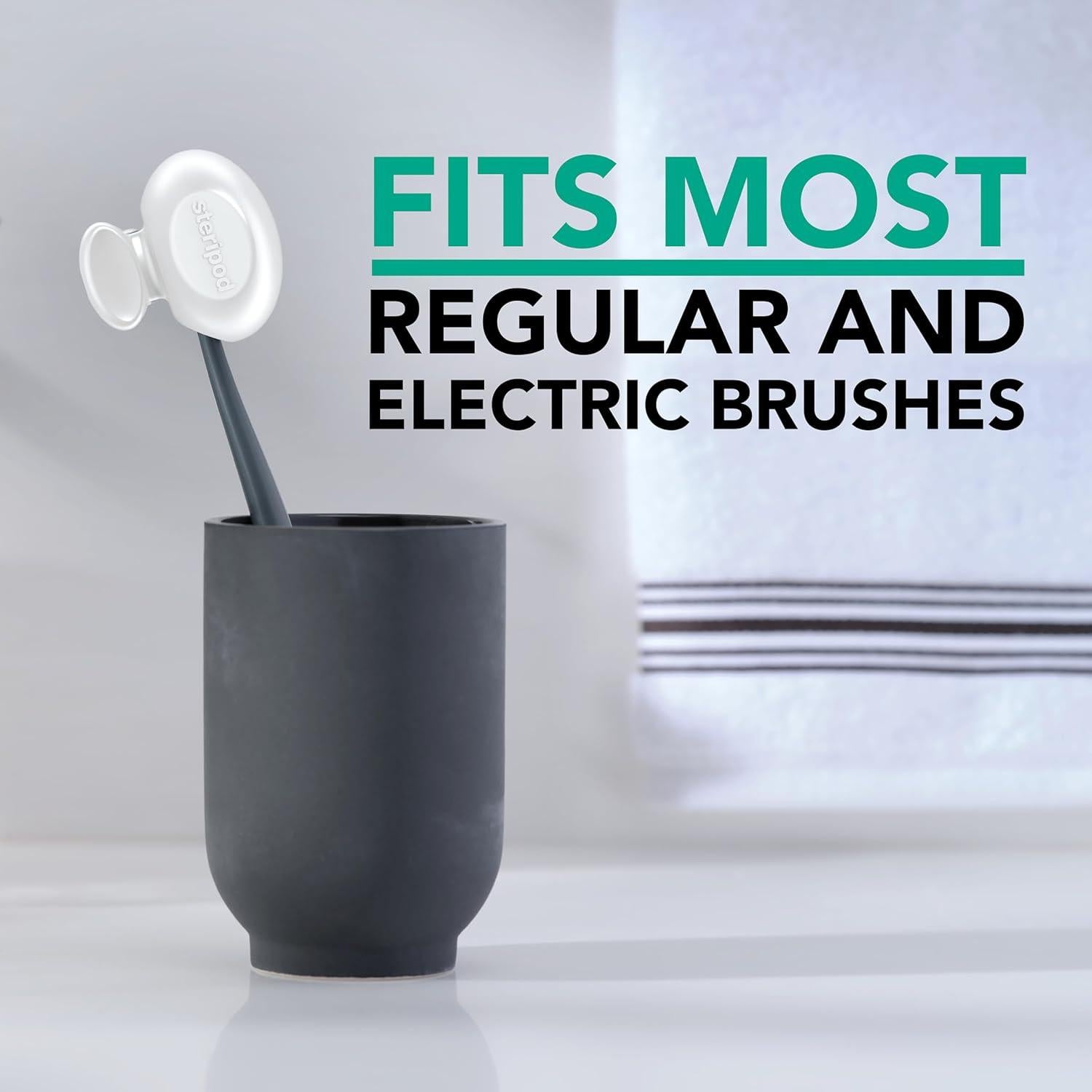 Protector de Cepillo de Dientes Steripod Verde con Menta - Clip-On