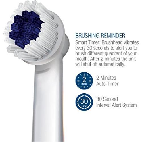 Cepillo de dientes eléctrico Pursonic RET200 con desinfección UV y 12 cabezales
