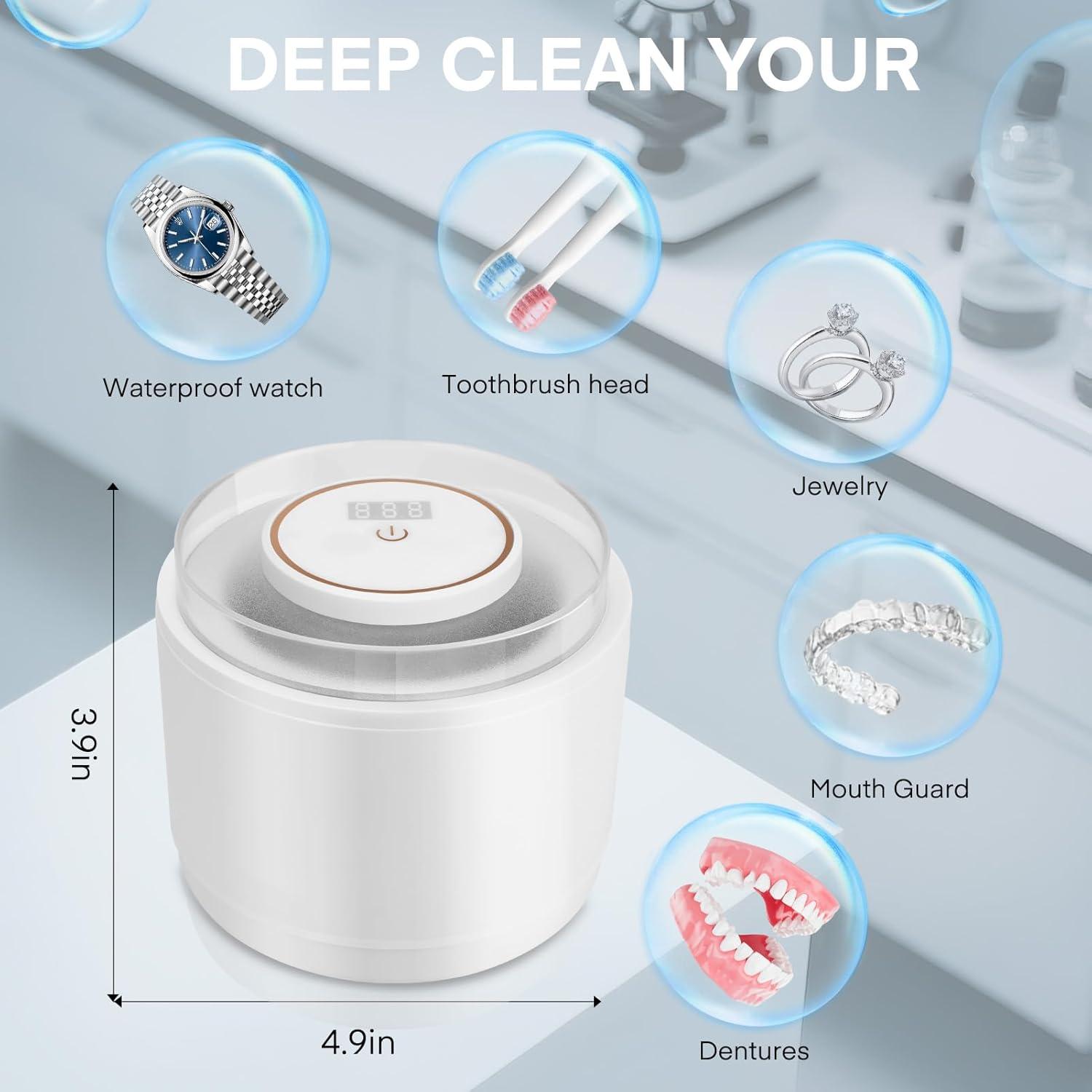 Limpiador Ultrasonido Simfree 200ML - 45kHz 4 Modos Blanco