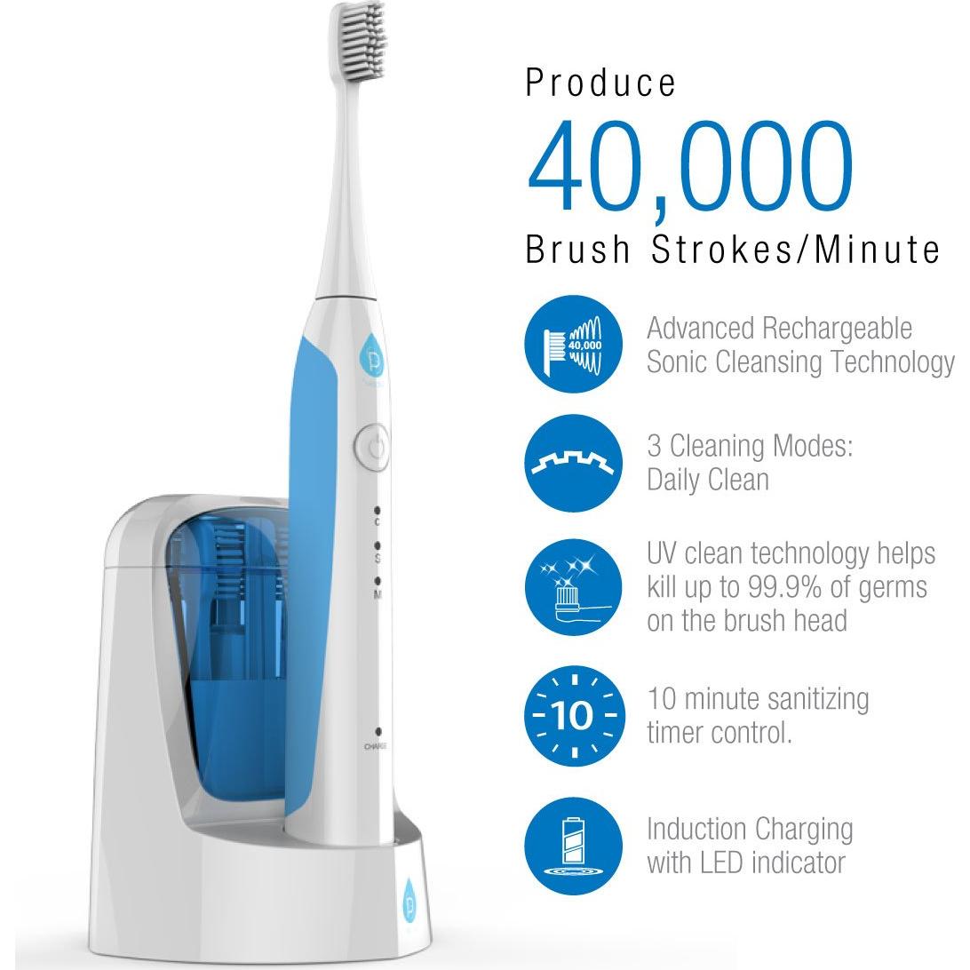 Cepillo de Dientes Eléctrico Pursonic S750 Blanco 40,000 RPM